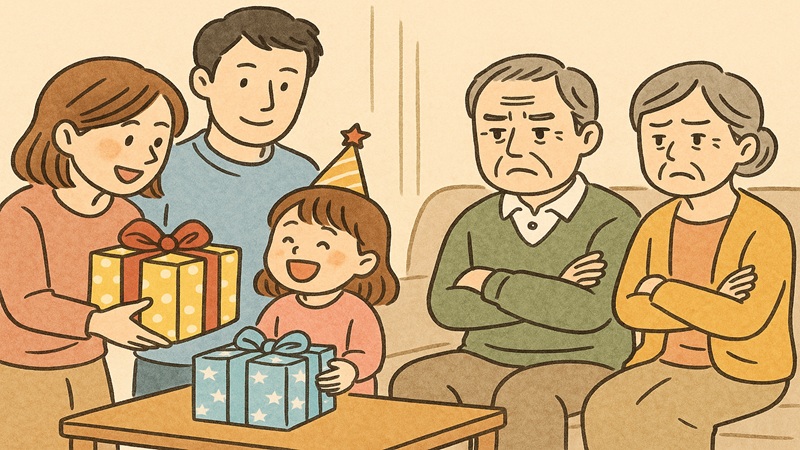 孫へのプレゼントが多い嫁の実家との温度差