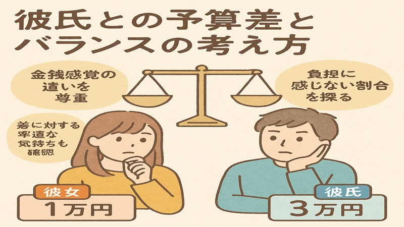 彼氏との予算差とバランスの考え方